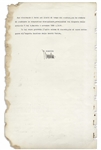 Benito Mussolini Document Signed From 1936 as Prime Minster of Italy